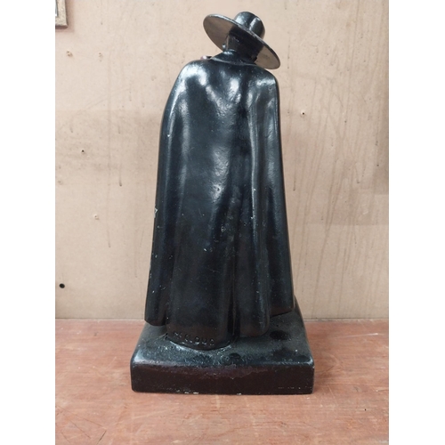 207 - Sandeman Port alloy advertising figure. {38 cm H x 18 cm W  x 11 cm D}.