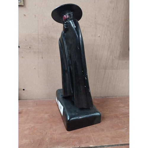 207 - Sandeman Port alloy advertising figure. {38 cm H x 18 cm W  x 11 cm D}.