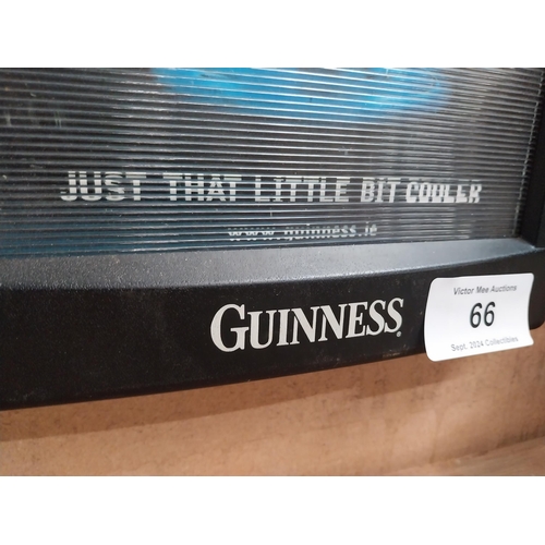 66 - Guinness Extra Cold 3D double sided advertising Sign. {32 cm H x 27 cm W}