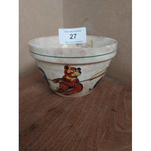 27 - Guinness ceramic pudding bowl. {10 cm H x 15 cm Diam.}.