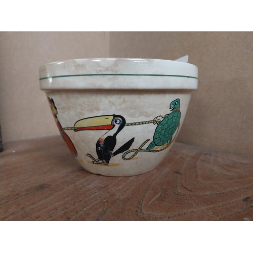 27 - Guinness ceramic pudding bowl. {10 cm H x 15 cm Diam.}.