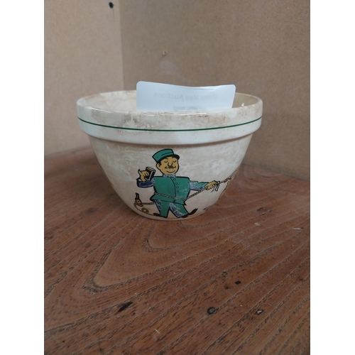 27 - Guinness ceramic pudding bowl. {10 cm H x 15 cm Diam.}.