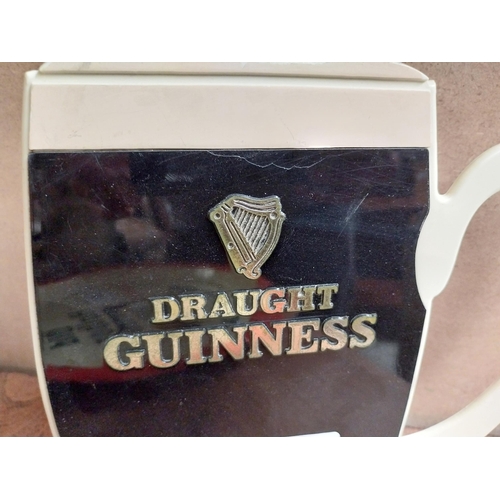 71 - Draught Guinness Plastic Tankard shelf sign. {21 cm H x 23 cm W}