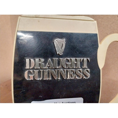 31 - Guinness Half Pint Perspex counter top advertising sign. {17 cm h x 17 cm W x 5 cm D}