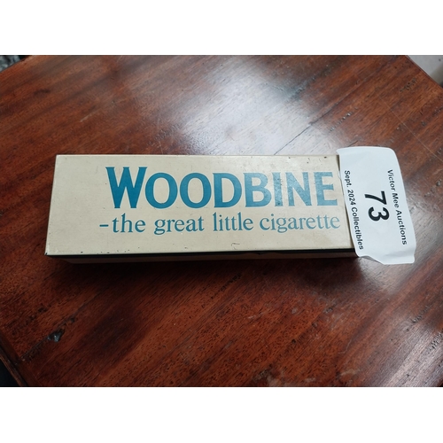 73 - Woodbine The Great Little Cigarette advertising domino set in original tin box. {3 cm H x 18 cm W x ... 