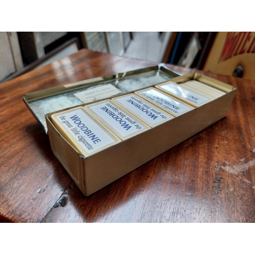 73 - Woodbine The Great Little Cigarette advertising domino set in original tin box. {3 cm H x 18 cm W x ... 