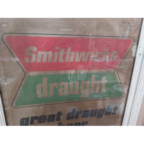 34 - Smithwicks Great Draught Beer framed advertising print. {45 cm H x 38 cm W}.