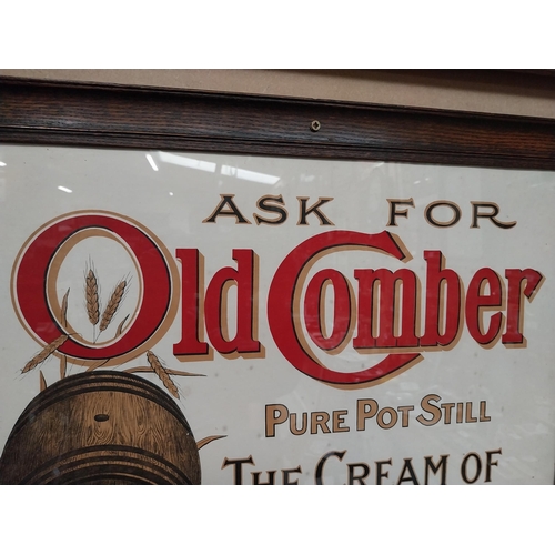 36 - Ask for Old Comber Cream of Irish Whiskey framed advertising print. {54 cm H x 66 cm W}.