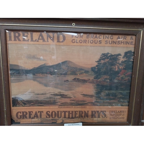 37 - Great Southern Railways Ireland framed adverising print. {42 cm H x 52 cm W}.