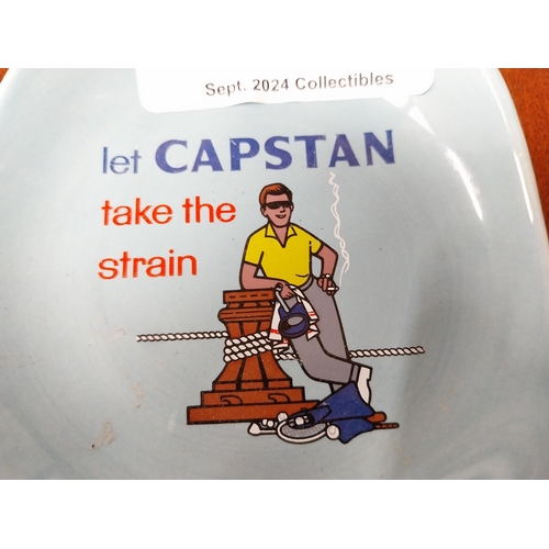 83 - Capstans ceramic advertising ashtray. {11 cm W}.