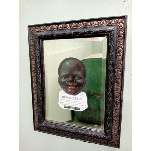 105 - Framed Hudsons soap advertising mirror {H 39cm x W 31cm } - NOT AVAILABLE TO VIEW IN PERSON