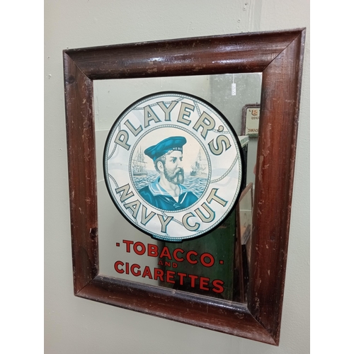 115 - Player's Navy cut framed advertising mirror {H 60cm x W 50cm } - NOT AVAILABLE TO VIEW IN PERSON