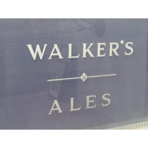 1310 - Walker's Ales etched glass panel {H 81cm x w 141cm } - NOT AVAILABLE TO VIEW IN PERSON