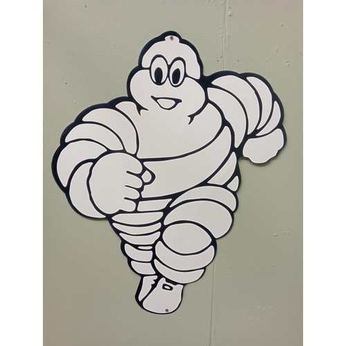 155 - Metal Michelin man sign {H 84cm x W 69cm } - NOT AVAILABLE TO VIEW IN PERSON