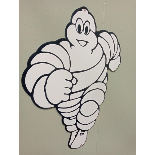 155 - Metal Michelin man sign {H 84cm x W 69cm } - NOT AVAILABLE TO VIEW IN PERSON