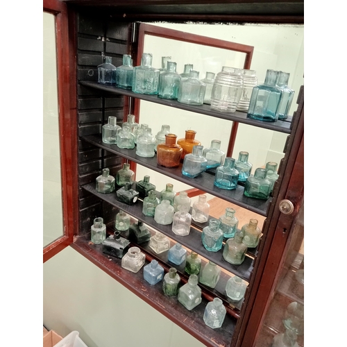 180 - Collection of fifty four glass medical bottles {H 8cm down to H 5cm } - NOT AVAILABLE TO VIEW IN PER... 