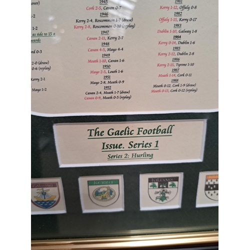 20 - A brief history of the Gaelic Football Championship, Framed All Ireland Senior Football final result... 