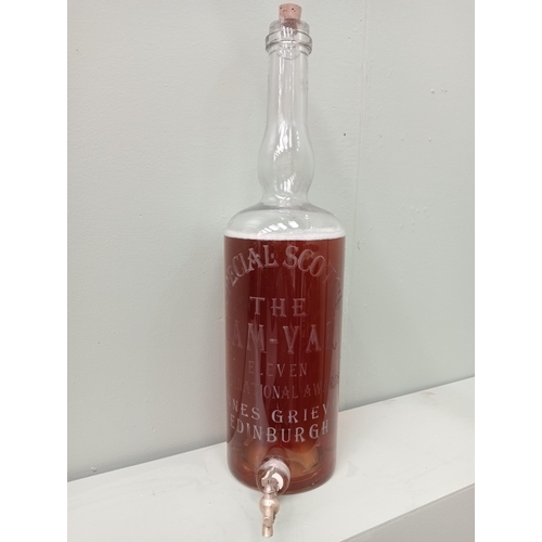 200 - Special scotch large whisky bottle with brass tap  {H 75cm x Dia 19cm } - NOT AVAILABLE TO VIEW IN P... 