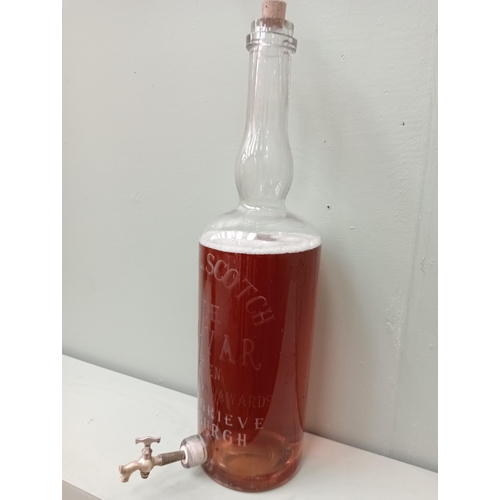 200 - Special scotch large whisky bottle with brass tap  {H 75cm x Dia 19cm } - NOT AVAILABLE TO VIEW IN P... 