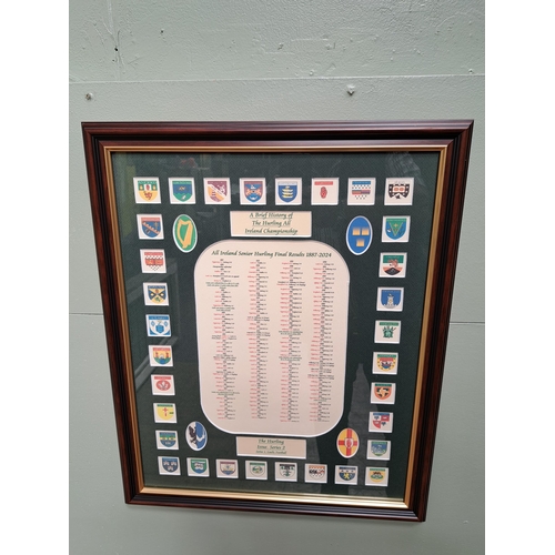 25 - A brief history of the Hurling All Ireland Championship, Framed All Ireland Senior Hurling final res... 