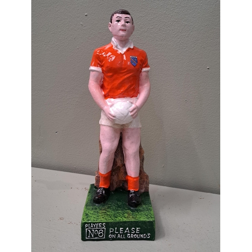 30 - Player's No 6 Please On All Grounds Armagh Footballer advertising figure  {H 29cm x W 9cm x D 10cm }... 