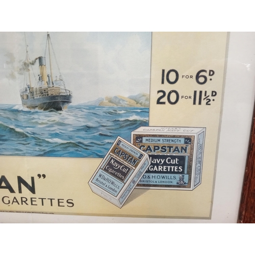 45 - Will's Capstan navy cut cigarettes framed advertising print  {H 47cm x W 61cm } - NOT AVAILABLE TO V... 