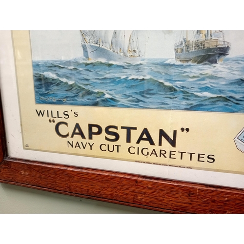 45 - Will's Capstan navy cut cigarettes framed advertising print  {H 47cm x W 61cm } - NOT AVAILABLE TO V... 