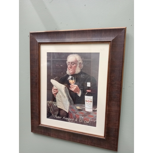 5 - Framed Peter Keegan and Co Belfast whisky print  {H 64cm x W 53cm } - NOT AVAILABLE TO VIEW IN PERSO... 