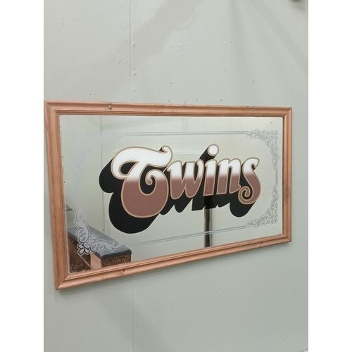 50 - Framed Twins mirror  {H 64cm x W 108cm } - NOT AVAILABLE TO VIEW IN PERSON