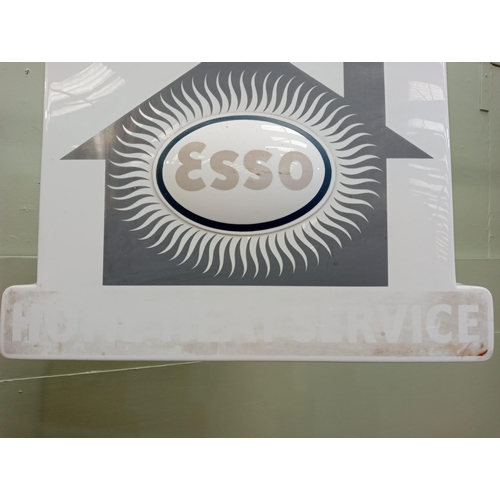 75 - Retro hanging Esso light up garage sign {H 49cm x W 69cm x D 16cm } - NOT AVAILABLE TO VIEW IN PERSO... 