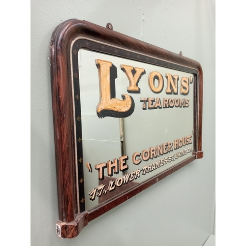 90 - Lyons tea rooms framed mirror {H 51cm x W 85cm x D 5cm } - NOT AVAILABLE TO VIEW IN PERSON