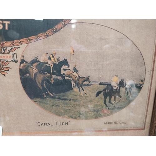 97 - Mitchell's Old Irish Whiskey framed advertising print. {26 cm H x 44 cm W}.