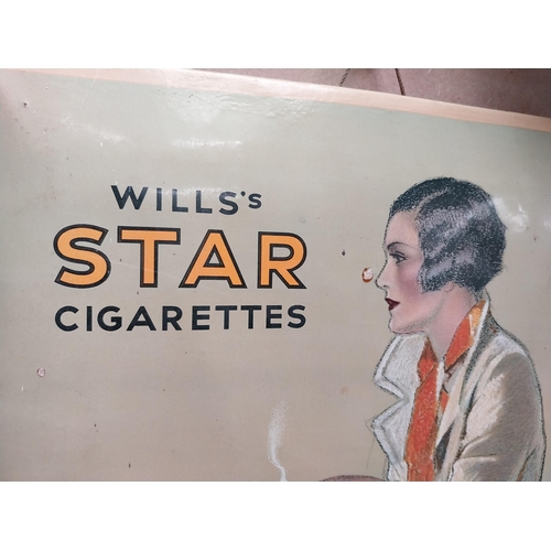 98 - Wills Star cigarettes celluloid showcard. {52 cm H x 35 cm W}.