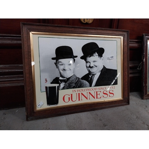 1306 - Guinness in Hollywood since 1932 framed advertising print. {59 cm H x 77 cm W}.