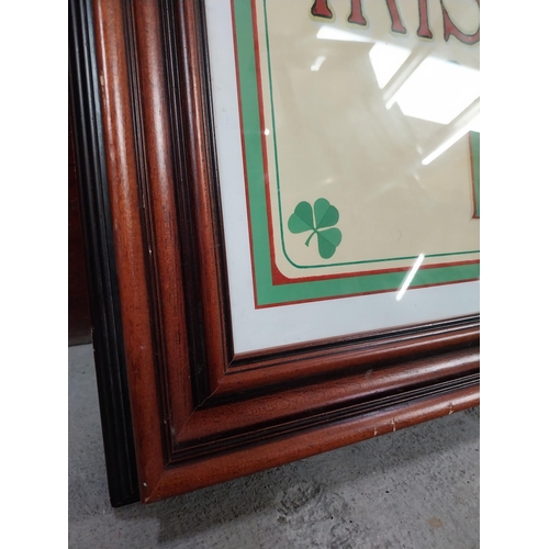 1327 - Shamrock Irish Whiskey Greenmount Distillery Dublin framed advertising print. {60 cm H x 70 cm W}.