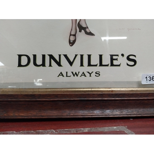 1362 - Which Will You Have Dunville's Whiskey Always framed advertising print. {65 cm H x 54 cm W}.