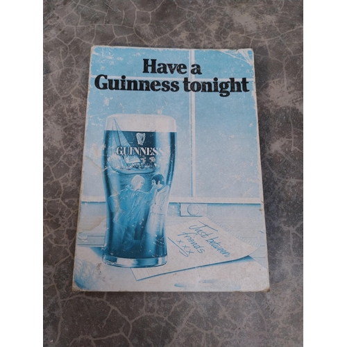 1369 - Three Guinness Showcards - Gun Grappler and Have a Guinness. {30 cm H x 20 cm W}