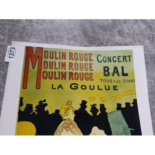 1373 - Moulin Rouge and Ambassadeurs advertising prints. {43 cm H x 31 cm W}.