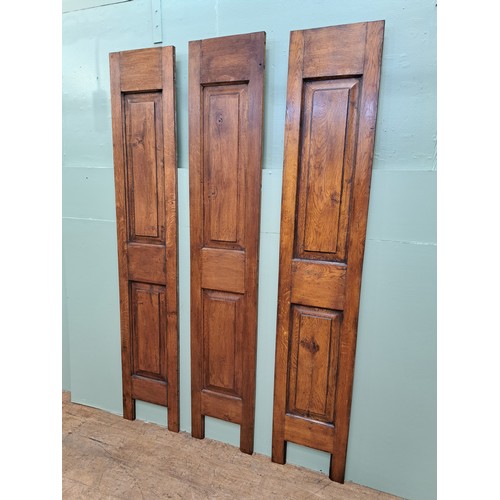 15 - Three tall oak wall panels {Each H 110cm x W 53cm } - NOT AVAILABLE TO VIEW IN PERSON