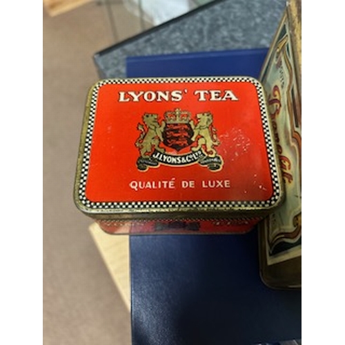 1384 - Lyon's Tea advertising tin.  ( 10cm L x 7cm W) 
Public Benefit Boot Company Advertising Tin ( 17cm L... 