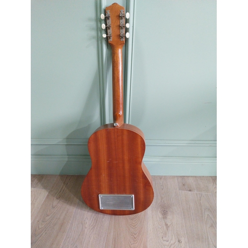 824 - Rare and Unusual Delsonics six string battery or mains acoustic Guitar made in Oslo.