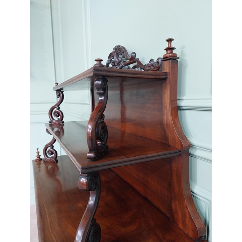 1116 - Good quality William IV mahogany side cabinet with one long drawer over two glazed doors {160 cm H x... 