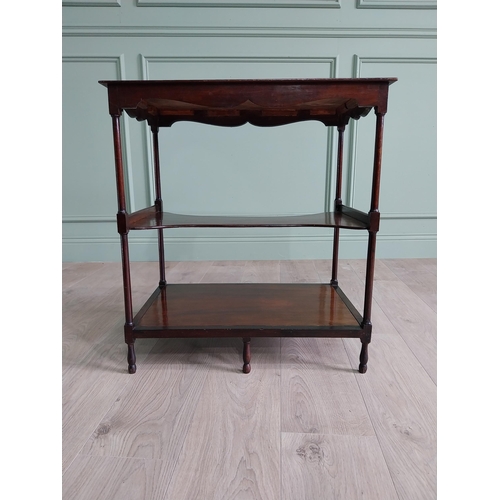 244 - Georgian mahogany whatnot {70 cm H x 65 cm W x 40 cm D}.