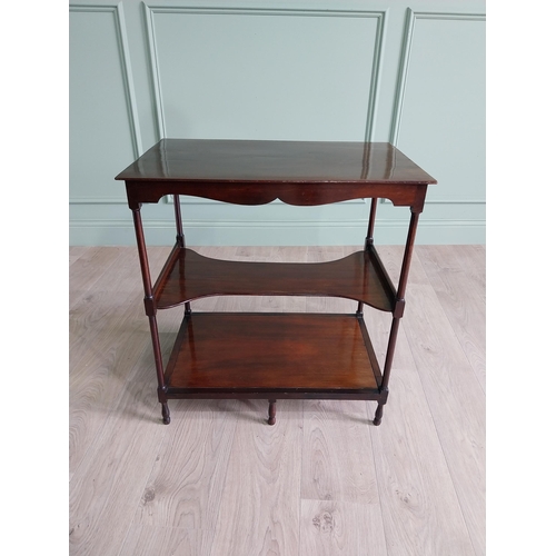 244 - Georgian mahogany whatnot {70 cm H x 65 cm W x 40 cm D}.