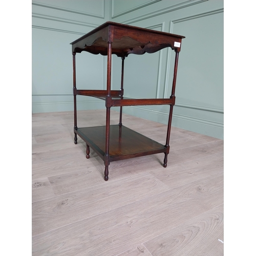 244 - Georgian mahogany whatnot {70 cm H x 65 cm W x 40 cm D}.