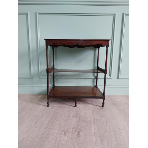 244 - Georgian mahogany whatnot {70 cm H x 65 cm W x 40 cm D}.