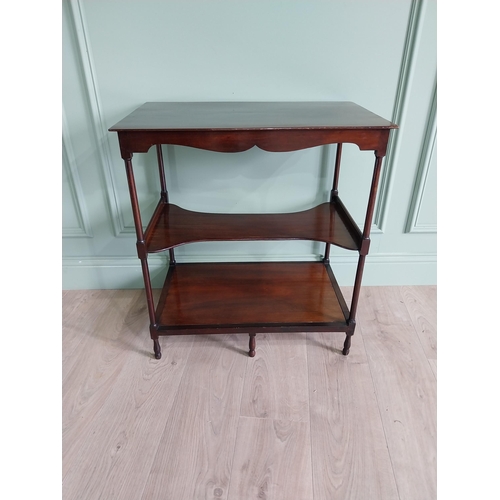 244 - Georgian mahogany whatnot {70 cm H x 65 cm W x 40 cm D}.