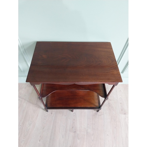 244 - Georgian mahogany whatnot {70 cm H x 65 cm W x 40 cm D}.