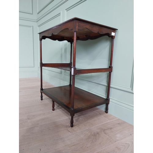 244 - Georgian mahogany whatnot {70 cm H x 65 cm W x 40 cm D}.