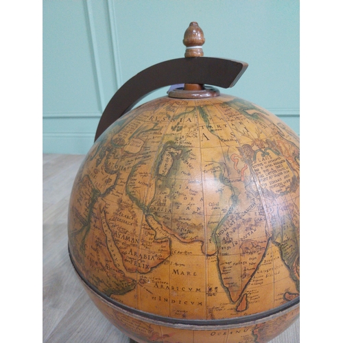 811 - Vintage drinks cabinet in the form of a World Globe {57 cm H x 42 cm Dia.}.